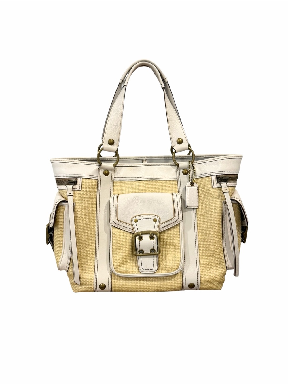 Coach Legacy Straw Large Tote Style 114 Y2K Archival Bag